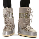 MOON BOOT Icon Glance Damen-Schneestiefel aus Platin-Satin
