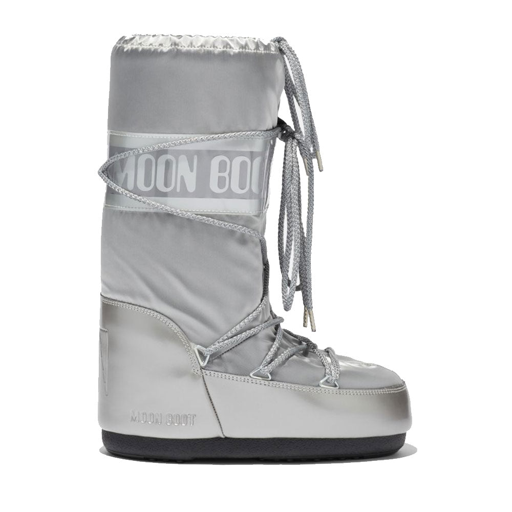 Stivali da Neve Donna MOON BOOT Icon Glance in Raso Silver