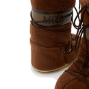 Stivali da Neve Donna MOON BOOT Icon Fleece in Tessuto Teddy Marrone