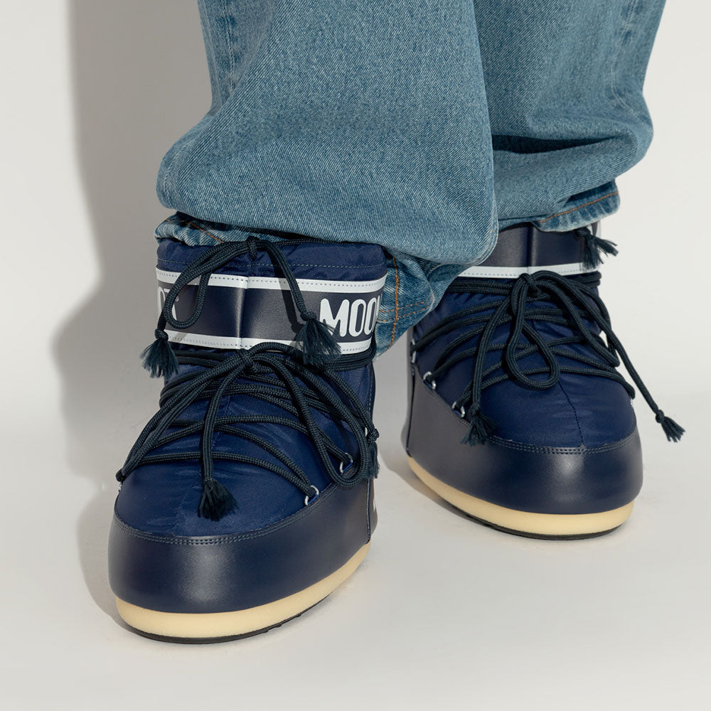 Stivali da Neve Unisex MOON BOOT Icon Low in Nylon Blu