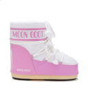 MOON BOOT Icon Low Damen-Schneestiefel aus rosa und weißem Nylon