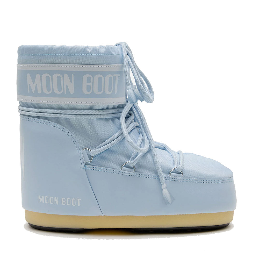 Stivali da Neve Unisex MOON BOOT Icon Low in Nylon Baby Blu