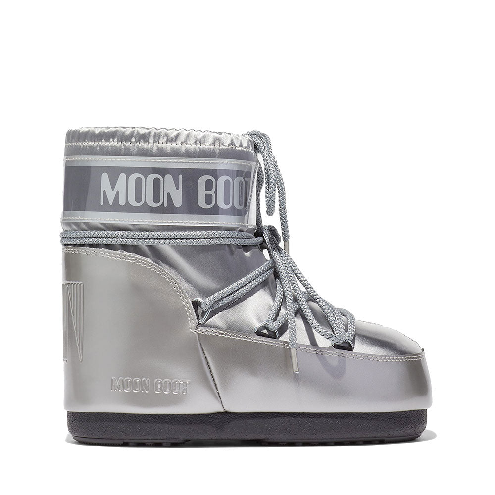 Stivali da Neve Donna MOON BOOT Icon Low Glance in Raso Silver