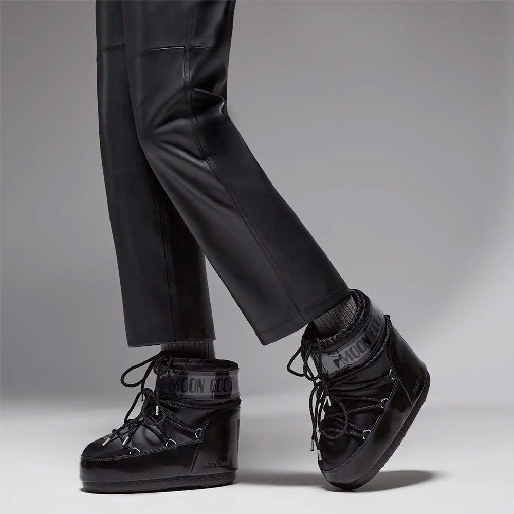 Stivali da Neve Donna MOON BOOT Icon Low Glance in Raso Nero