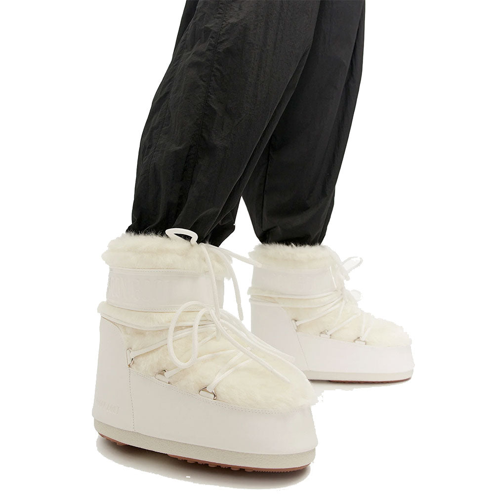 Stivali da Neve Donna MOON BOOT Icon Low Faux Fur Optical White