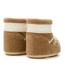 Stivali da Neve Donna MOON BOOT Icon Low Fleece in Tessuto Teddy color Cammello