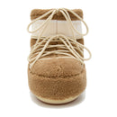 Stivali da Neve Donna MOON BOOT Icon Low Fleece in Tessuto Teddy color Cammello
