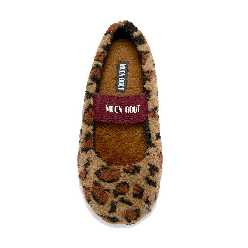 Ballerine Donna MOON BOOT Fleece in Teddy Leopardato