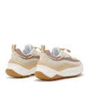 Sneakers Donna MOON BOOT MOON247 XLACE in Pelle Scamosciata e Tessuto Off White Taupe