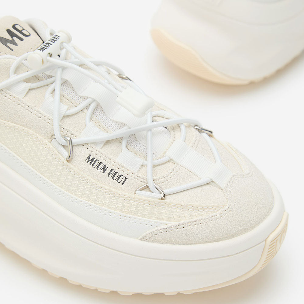 Sneakers Donna MOON BOOT MOON247 XLACE in Pelle Scamosciata e Tessuto White