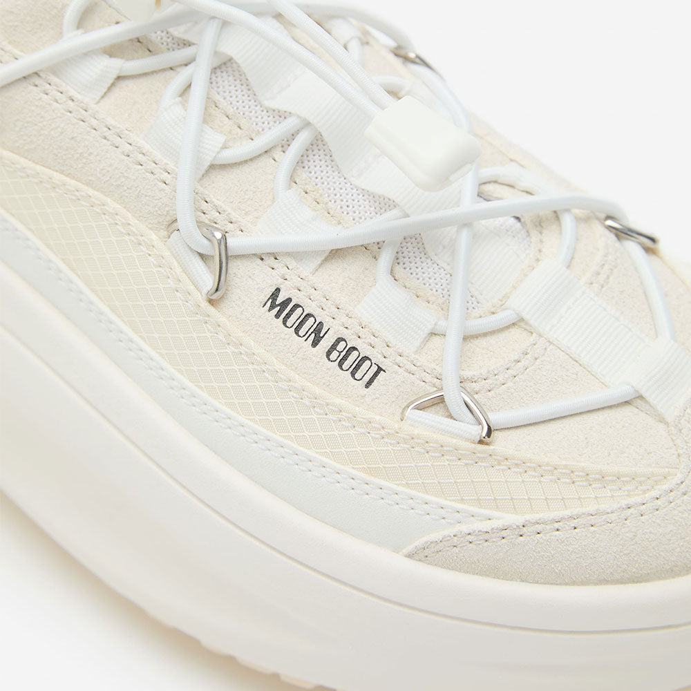 Sneakers Donna MOON BOOT MOON247 XLACE in Pelle Scamosciata e Tessuto White
