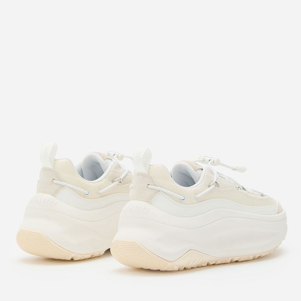 Sneakers Donna MOON BOOT MOON247 XLACE in Pelle Scamosciata e Tessuto White