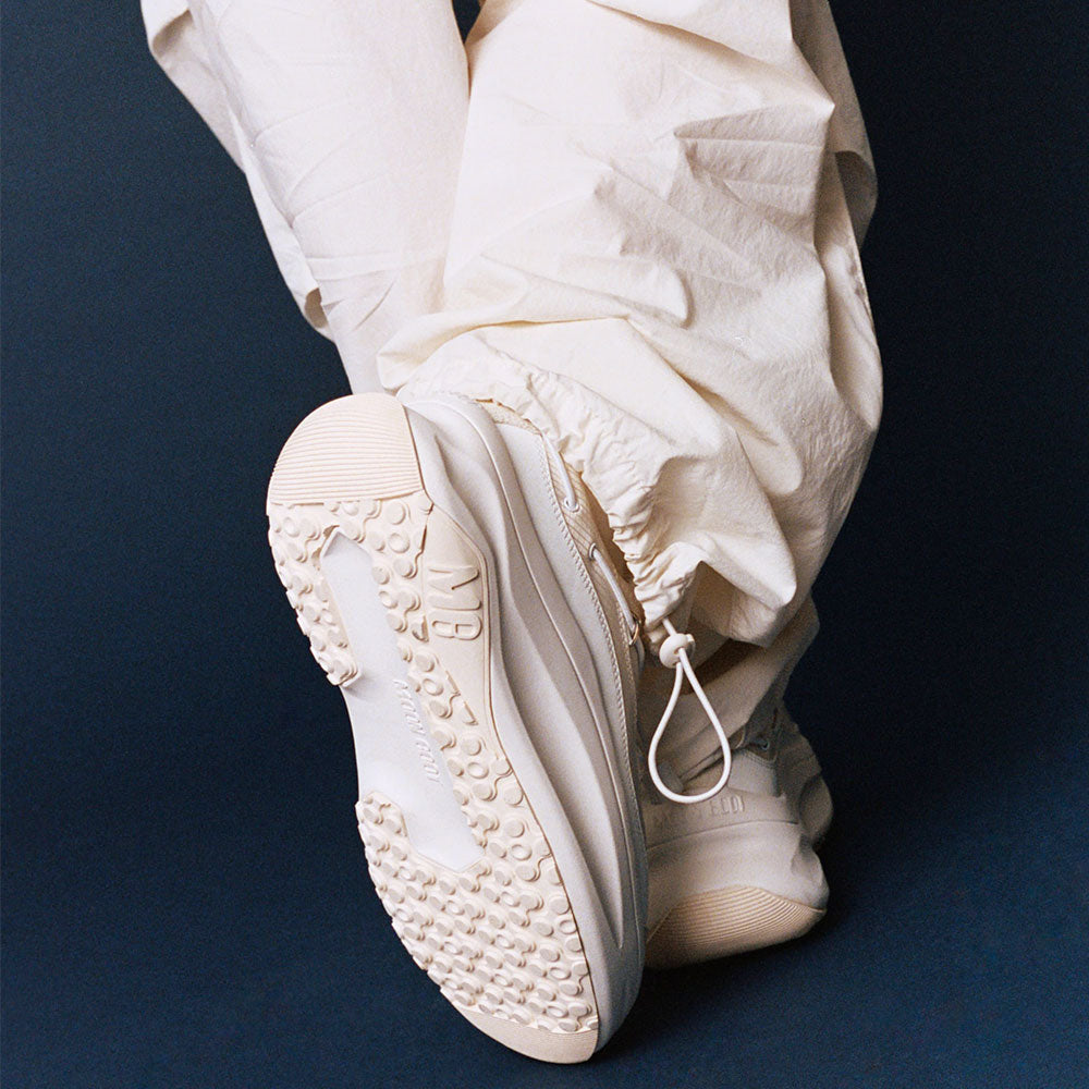 Sneakers Donna MOON BOOT MOON247 XLACE in Pelle Scamosciata e Tessuto White