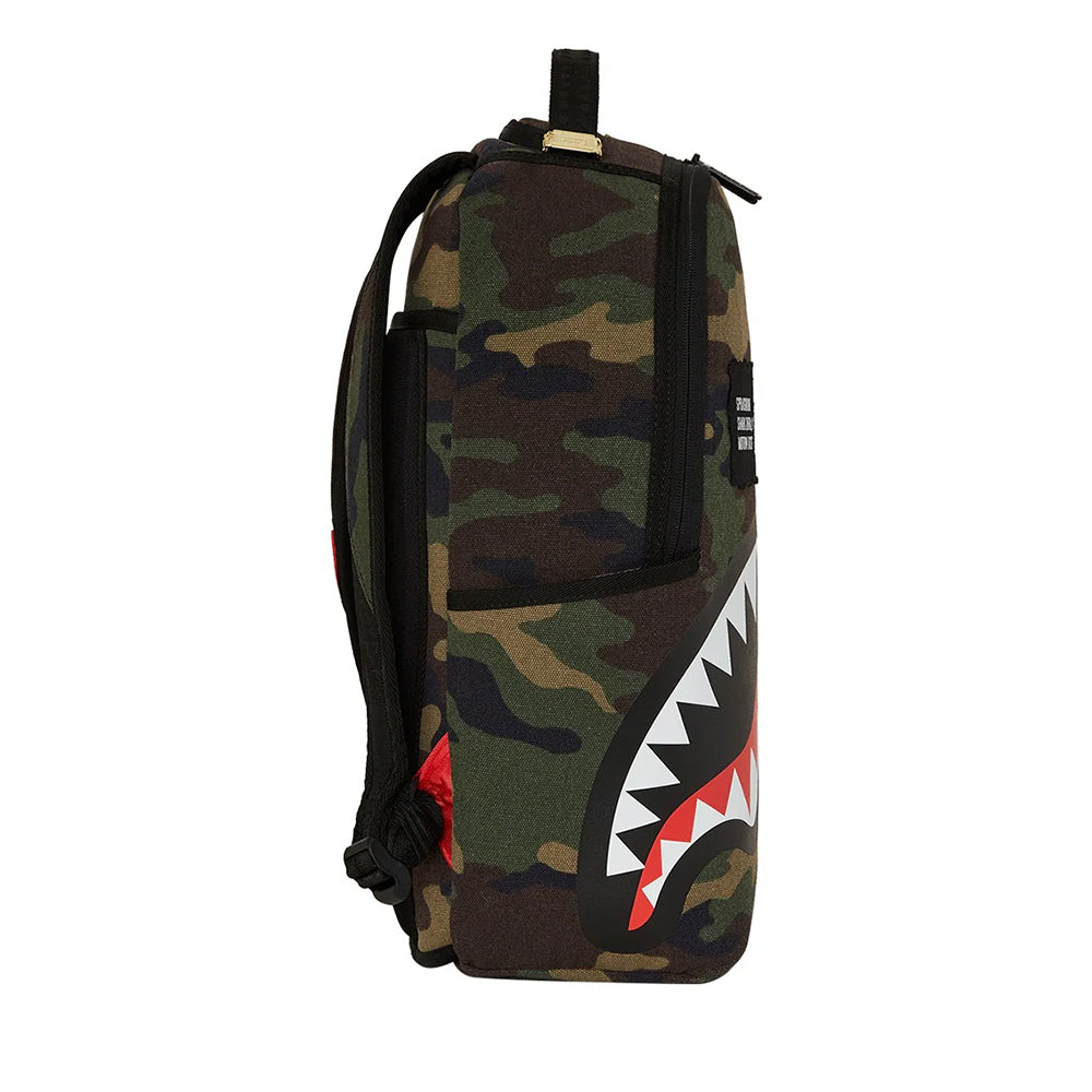 Zaino Unisex SPRAYGROUND in Cotone stampa Shark Central Camo Dlxs