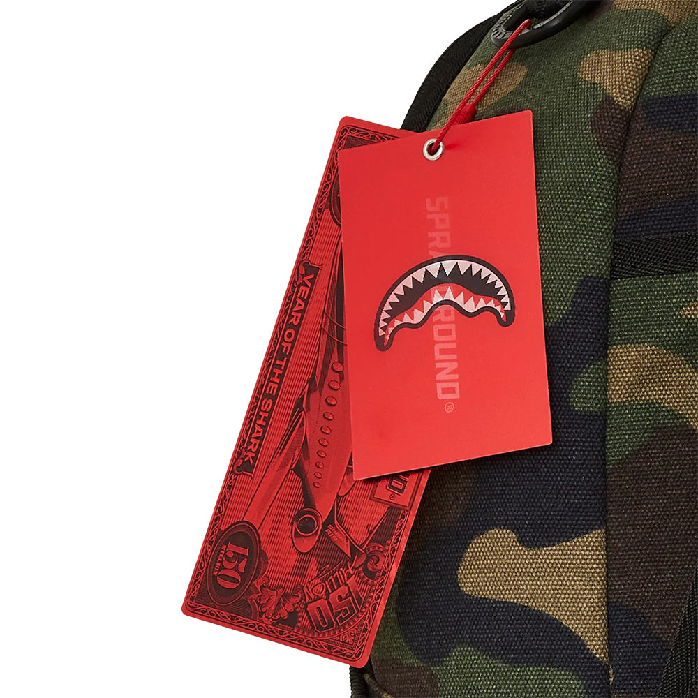 Zaino Unisex SPRAYGROUND in Cotone stampa Shark Central Camo Dlxs