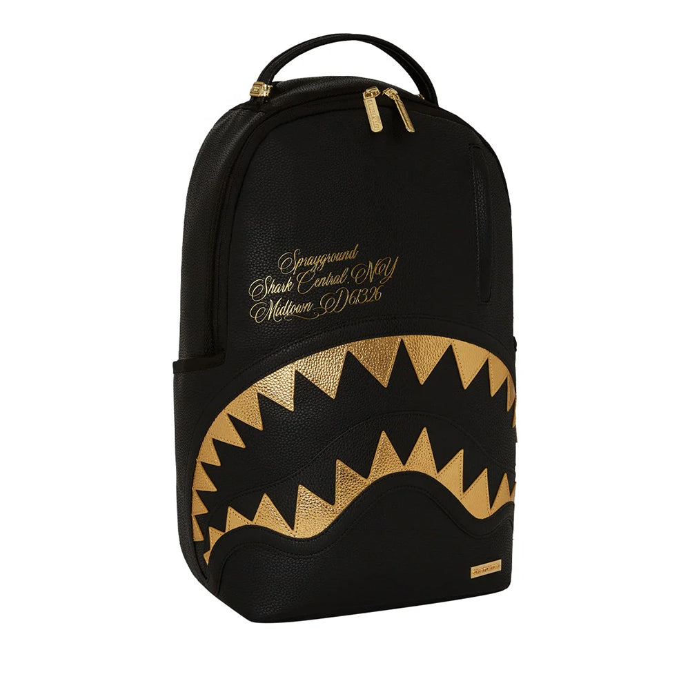Zaino Unisex SPRAYGROUND stampa Shark Central Gold Dlxsv