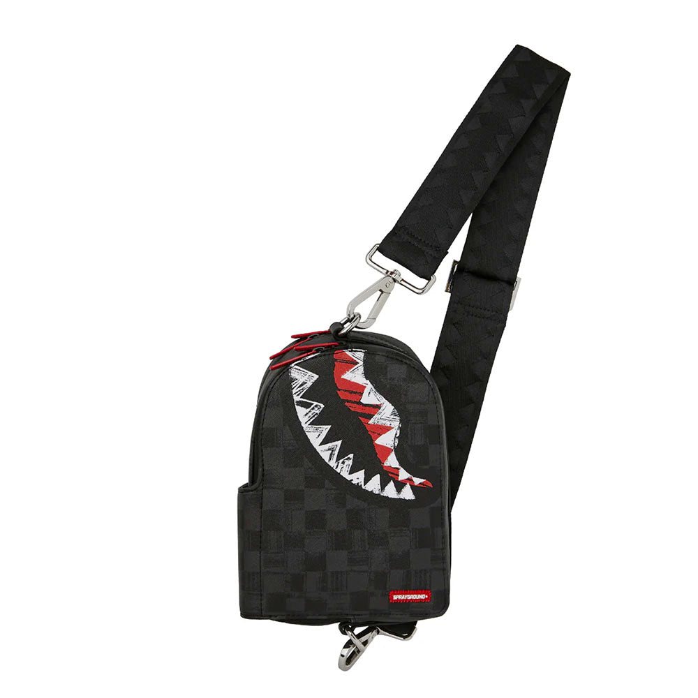 Monospalla SPRAYGROUND stampa Scribble Shark