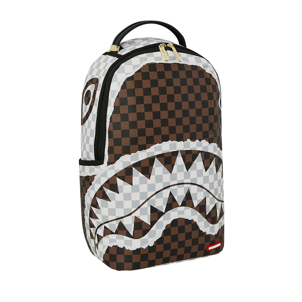 Zaino Unisex SPRAYGROUND stampa Cream and Brown Tear Check