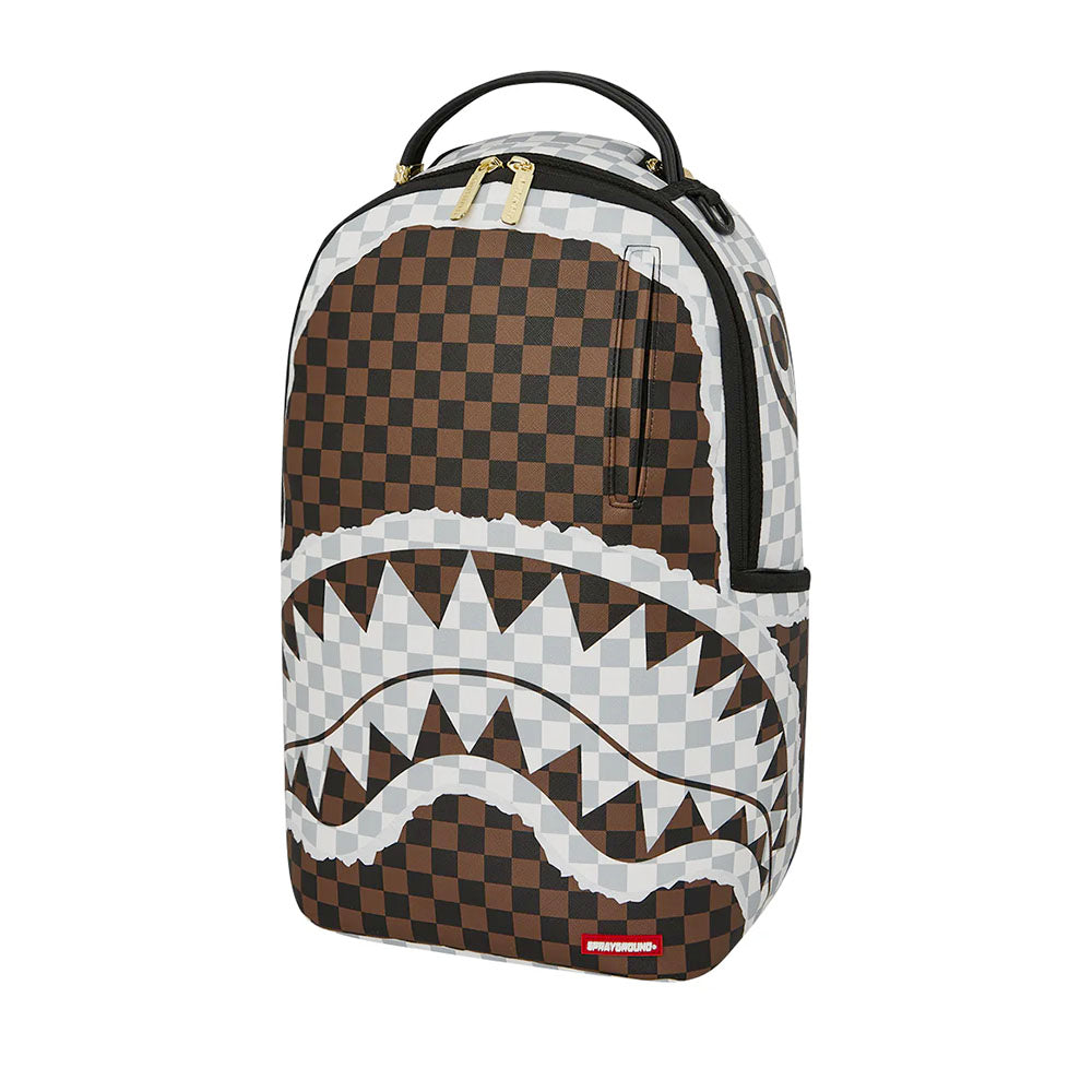 Zaino Unisex SPRAYGROUND stampa Cream and Brown Tear Check