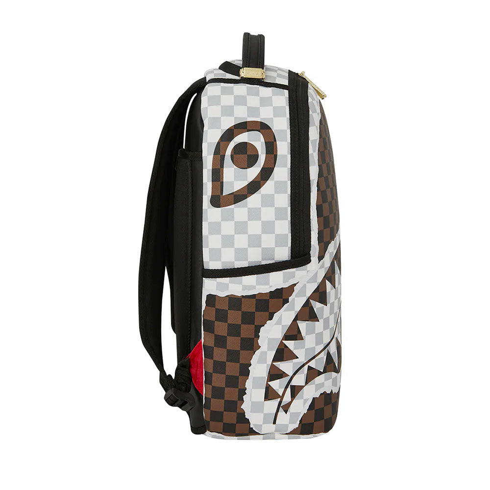 Zaino Unisex SPRAYGROUND stampa Cream and Brown Tear Check