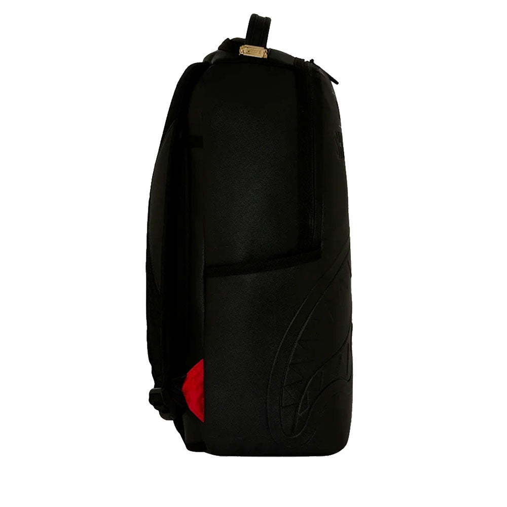 Sprayground Shark Central Embossed Black Nylon Rucksack – Unisex, Schwarz