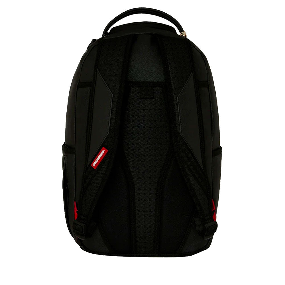 Sprayground Shark Central Embossed Black Nylon Rucksack – Unisex, Schwarz