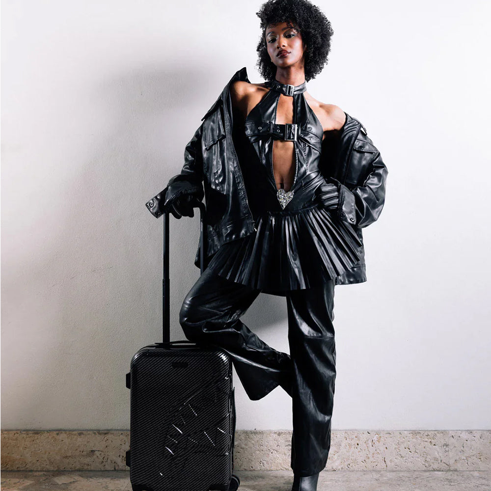 Trolley Cabina Rigido 4 Ruote SPRAYGROUND stampa Carbon Fiber
