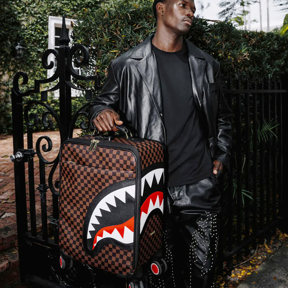 Trolley Cabina Semirigido 4 Ruote SPRAYGROUND stampa Sawtooth Sharks in Paris