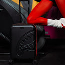 SPRAYGROUND 4-Rad-Hartschalen-Kabinentrolley mit aufgedrucktem Reißverschluss-Hai