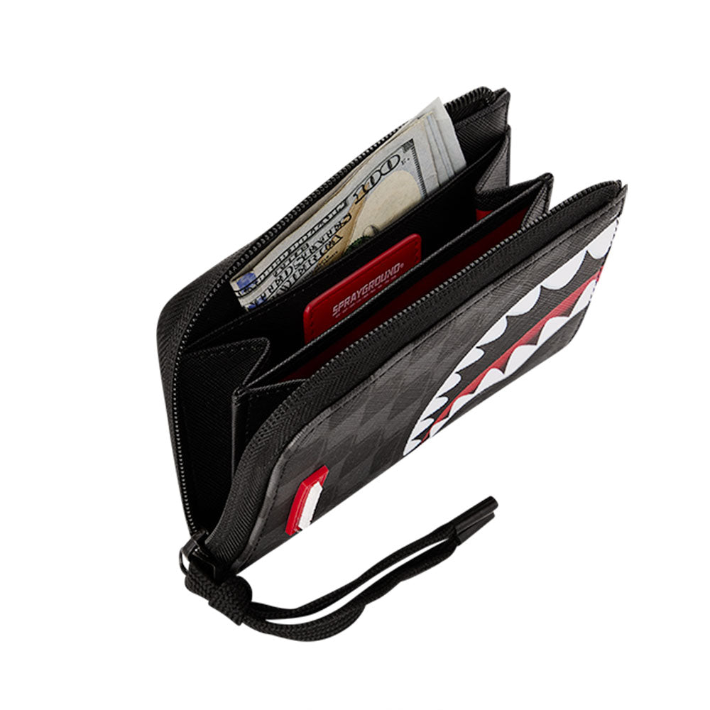 Portafoglio Piccolo con Zip SPRAYGROUND stampa Sharks in Paris Balloon Black