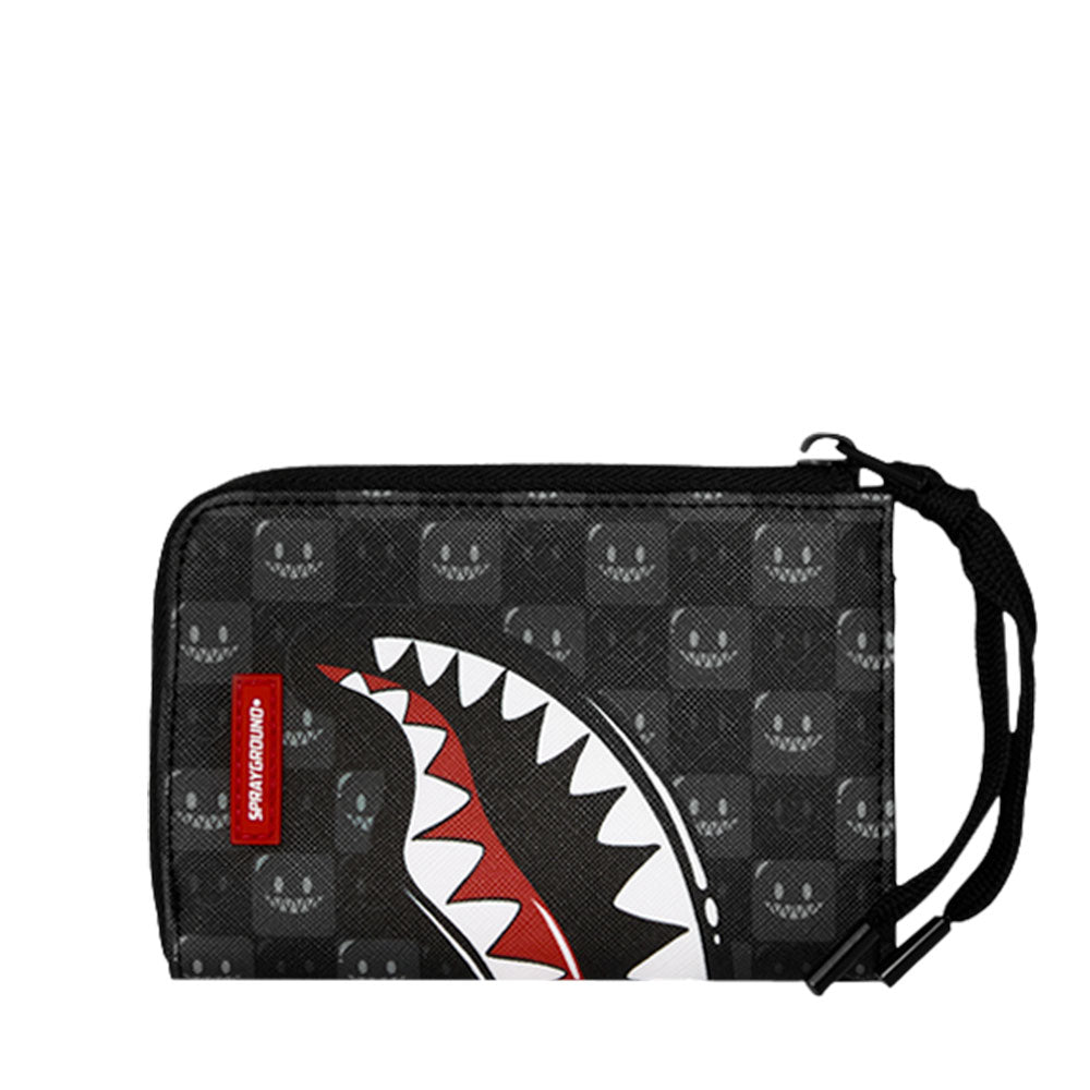 Portafoglio Piccolo con Zip SPRAYGROUND stampa Sharks In Paris WTF Bubbly Black Check