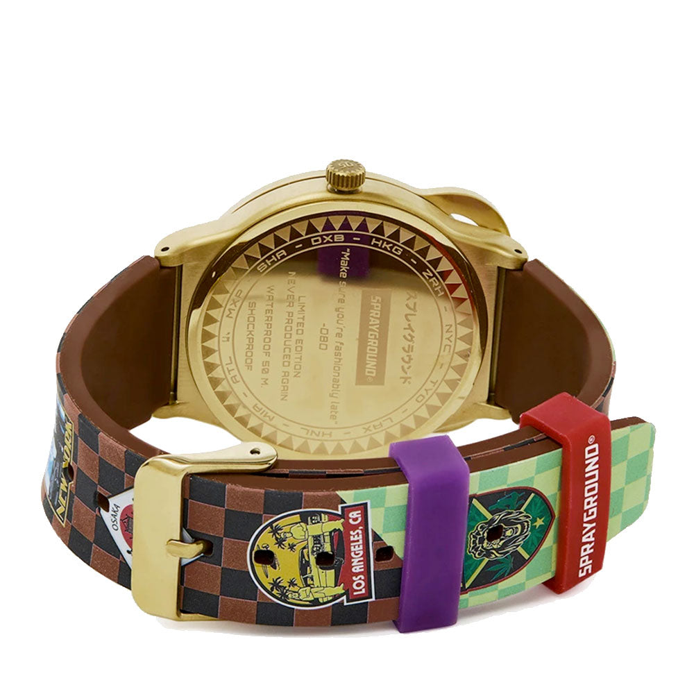 Orologio Uomo SPRAYGROUND linea Gold Global Mogul Watch