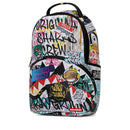 SPRAYGROUND Rucksack mit Sharks in Paris The Rizz Cream Aufdruck