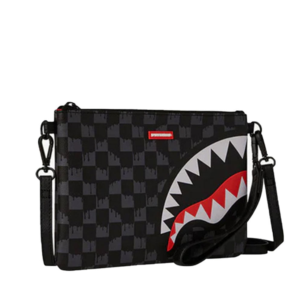 SPRAYGROUND Handgelenktasche mit Drip Check Shark-Aufdruck