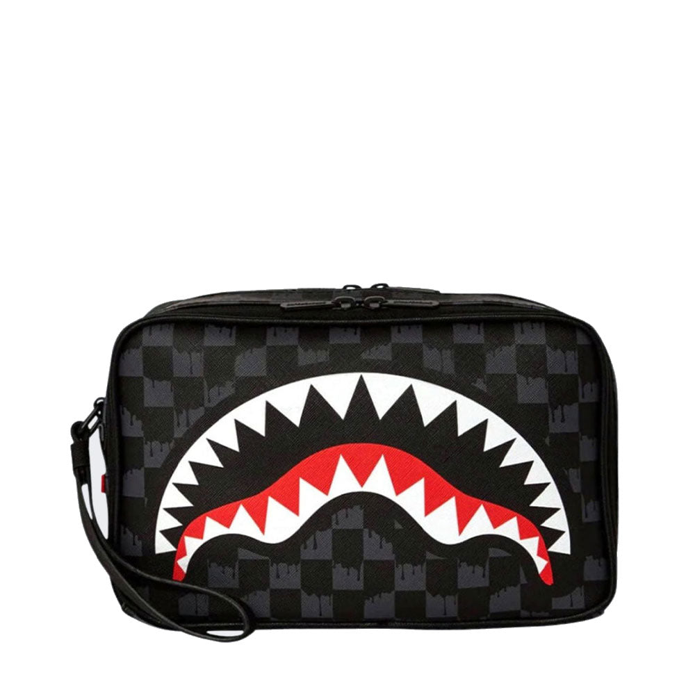 SPRAYGROUND Kulturbeutel mit Drip Check Shark-Aufdruck