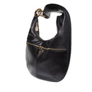 Borsa Donna Hobo Large BORBONESE linea Infinite in Pelle di Vitello Nappato Nero