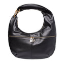 Borsa Donna Hobo Large BORBONESE linea Infinite in Pelle di Vitello Nappato Nero