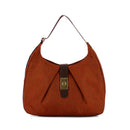 BORBONESE Große Hobo-Damentasche Cortina-Linie aus Op Tabasco-Stoff