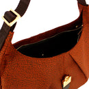 BORBONESE Große Hobo-Damentasche Cortina-Linie aus Op Tabasco-Stoff