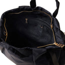 BORBONESE Mittlere Damenhandtasche der Bateau-Linie aus bedrucktem Stoff Op Dark Black