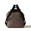 Women's Natural and Black Recycled Fabric Backpack BORBONESE Cortina
