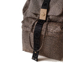 Women's Natural and Black Recycled Fabric Backpack BORBONESE Cortina