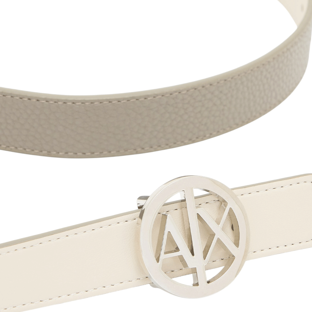 Cintura Donna ARMANI EXCHANGE Reversibile con Fibbia Tonda Colore Brown Bass - Valley