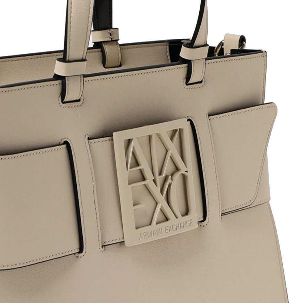 ARMANI EXCHANGE Damenhandtasche, Beige, Große Größe