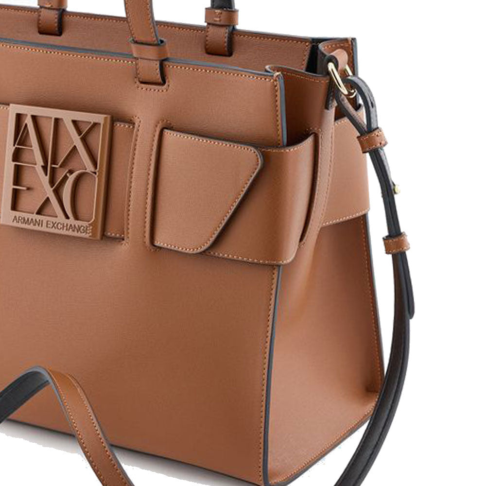 ARMANI EXCHANGE Damenhandtasche, Whiskey-Farbe, große Größe