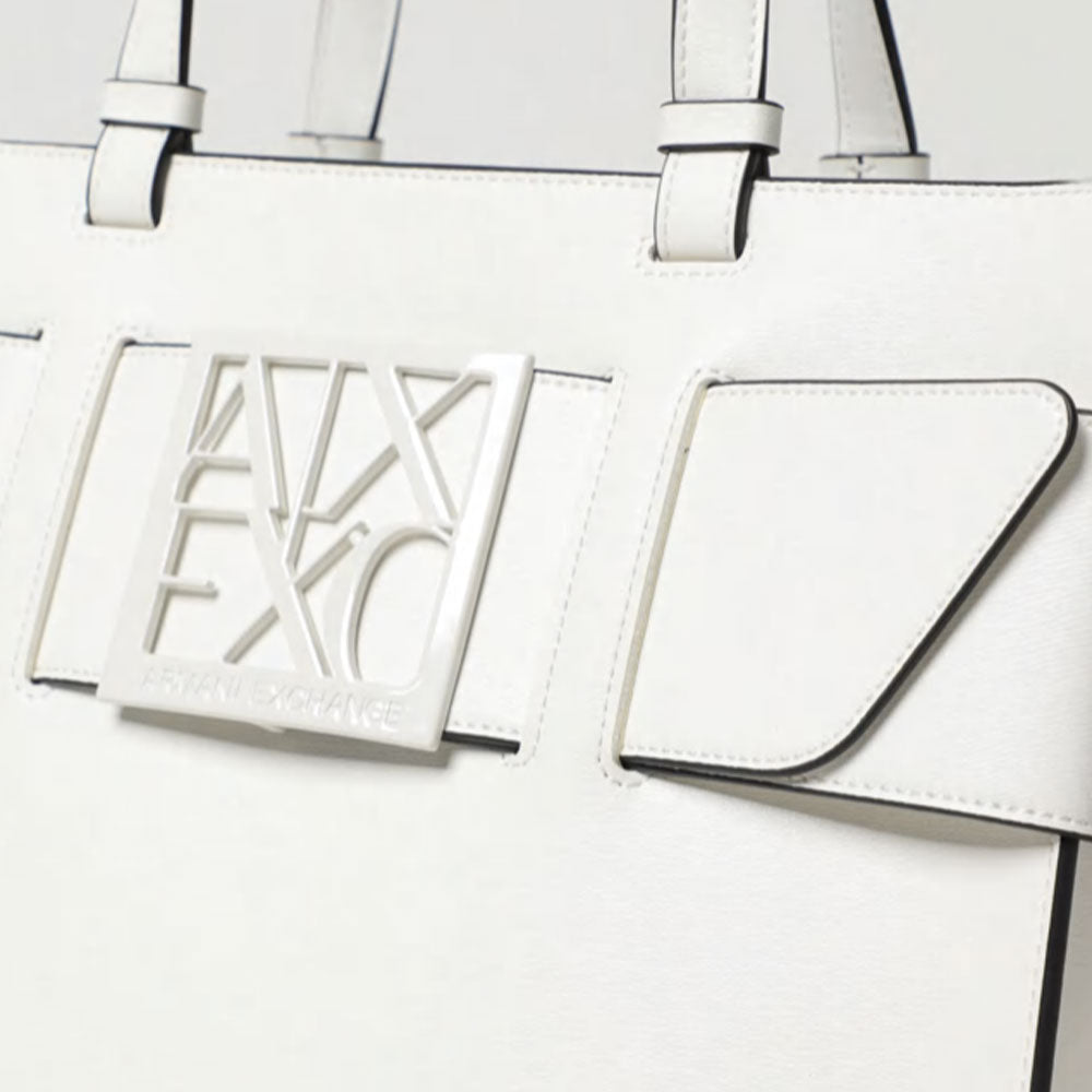 ARMANI EXCHANGE Damenhandtasche, Weiß, Große Größe