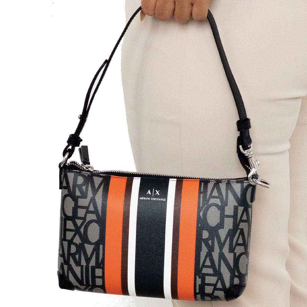 Borsa Donna Hobo Mini a Spalla ARMANI EXCHANGE Colore Beige - Black