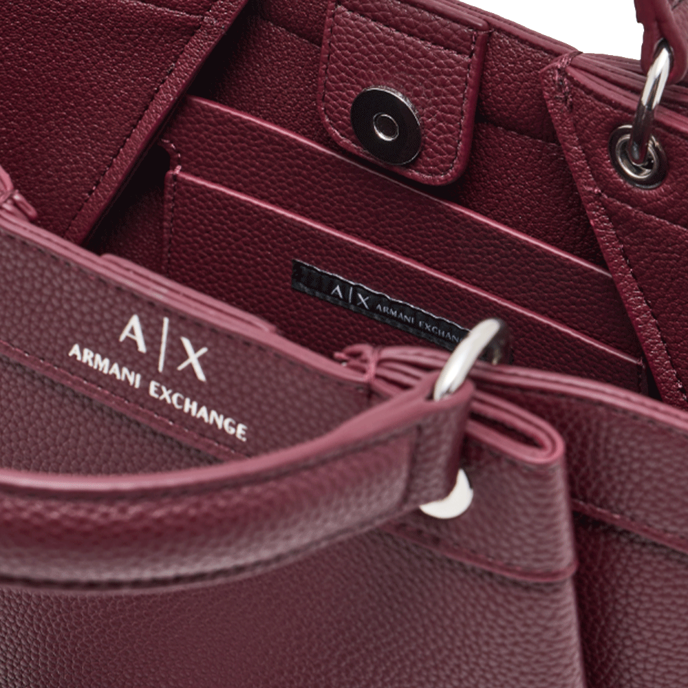 Borsa Donna a Mano con Tracolla Logata ARMANI EXCHANGE Colore Groove Misura Piccola