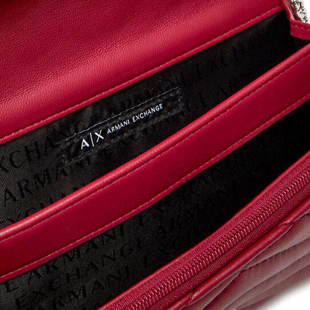 Clutch Donna con Tracolla in Catena ARMANI EXCHANGE colore Red Dahlia