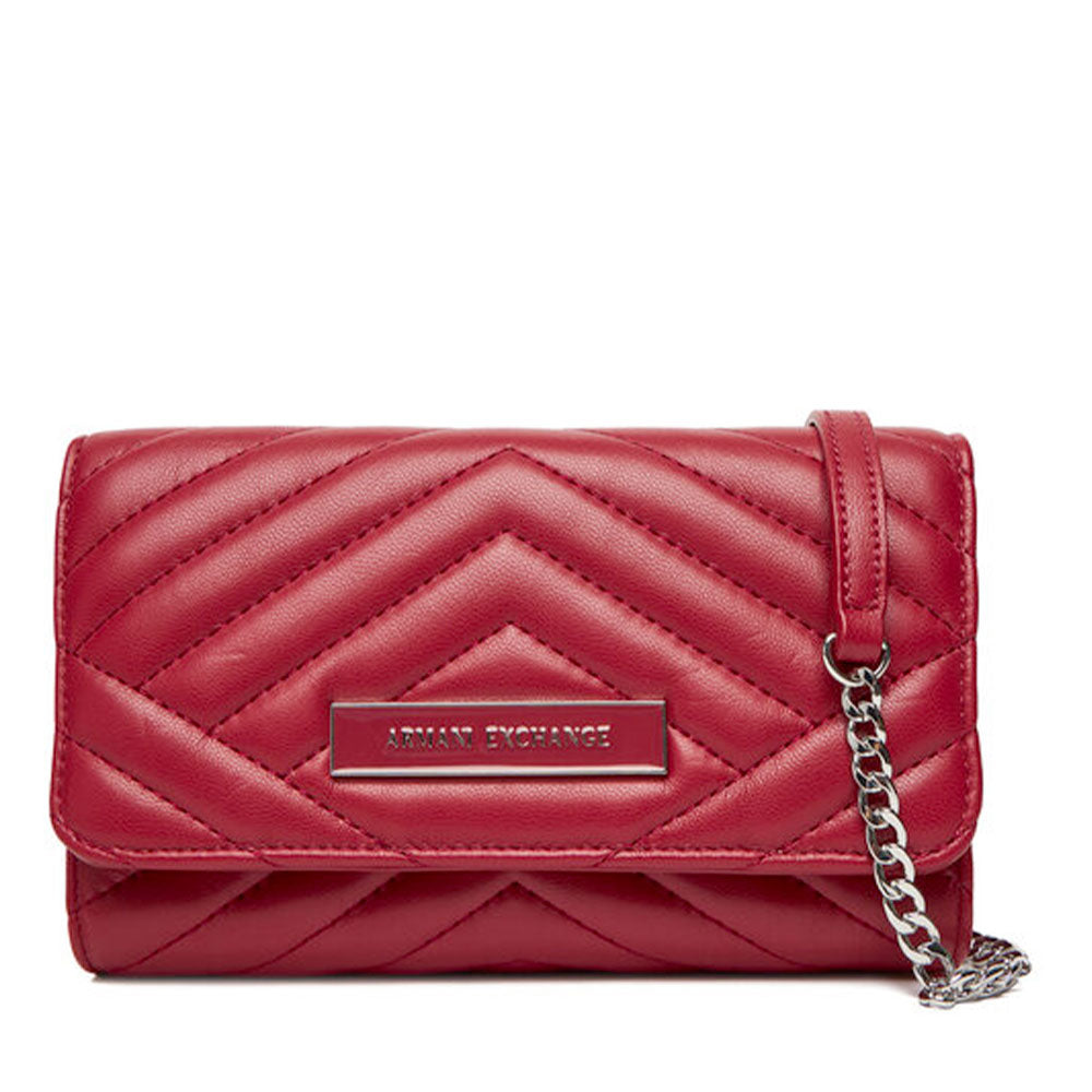 Clutch Donna con Tracolla in Catena ARMANI EXCHANGE colore Red Dahlia